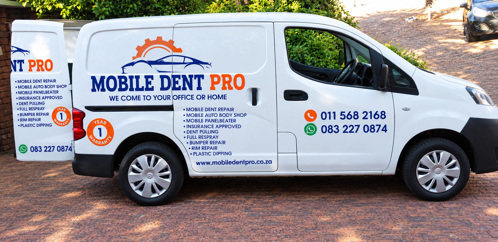 The Mobile Dent Pro branded van — we come to your home or office across Johannesburg